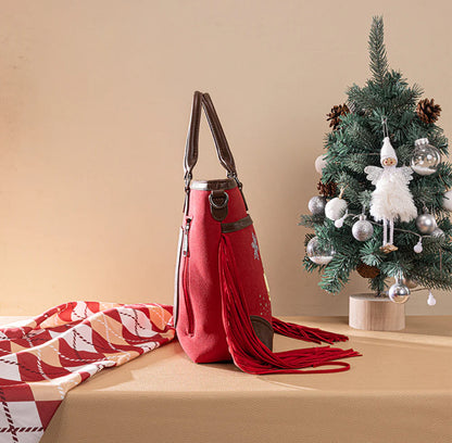 Montana West Christmas Tote Bag – Santa’s Sleigh Edition (Gift Wrapped)