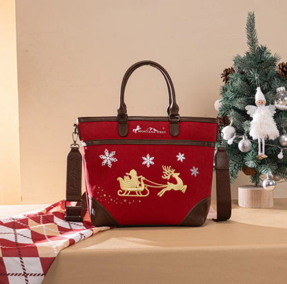 Montana West Christmas Tote Bag – Santa’s Sleigh Edition (Gift Wrapped)